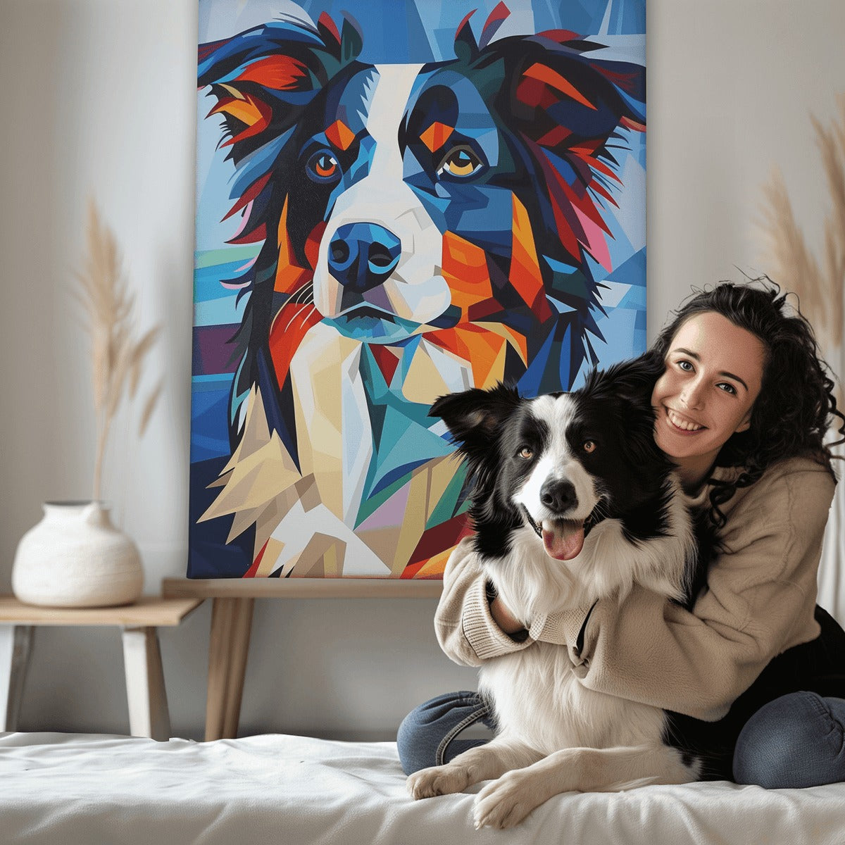 Cubism Style Custom Pet Canvas