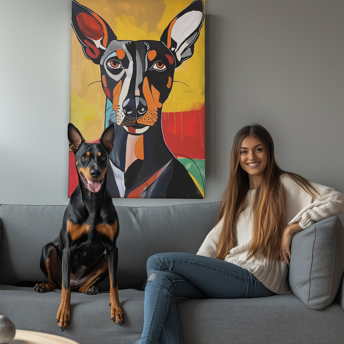 Picasso Style Custom Pet Canvas