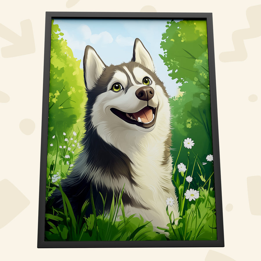 Modern Cartoon Custom Pet Portrait