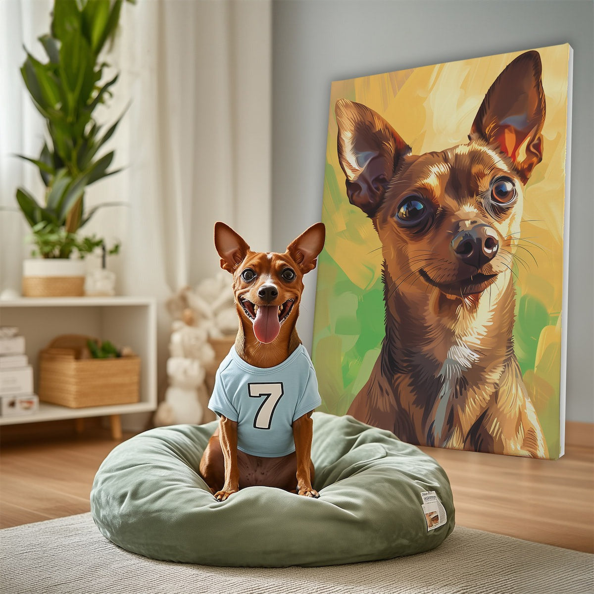 Whimsical Realism Style Custom Pet Canvas