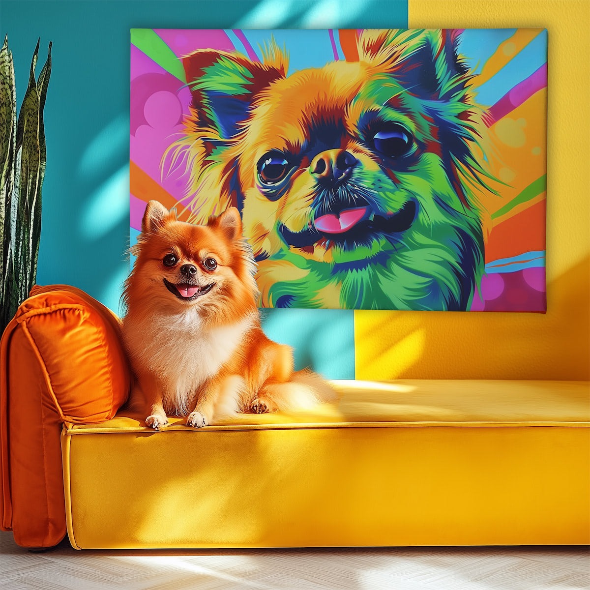 Pop Art Style Custom Pet Canvas