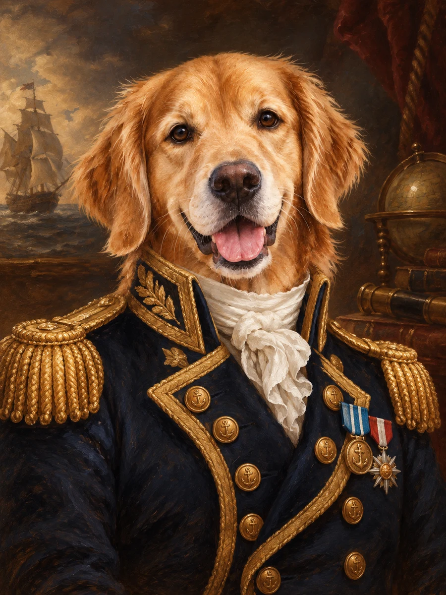 The Admiral sample pet illustration