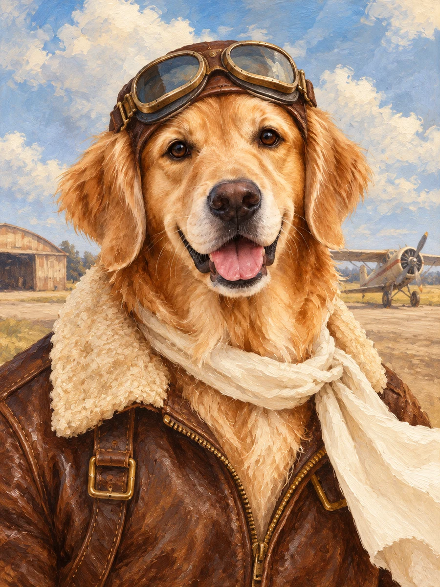 The Aviator sample pet illustration