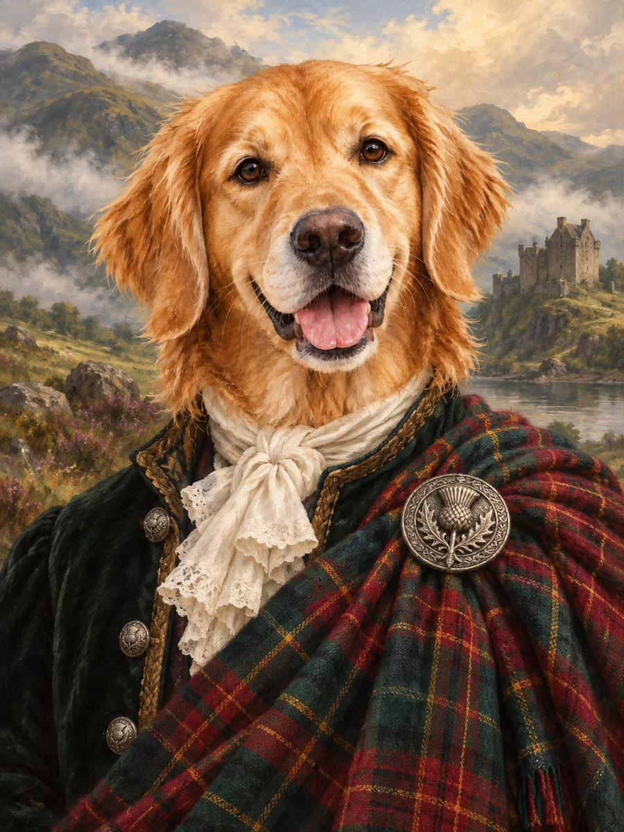 The Highland Hero sample pet illustration