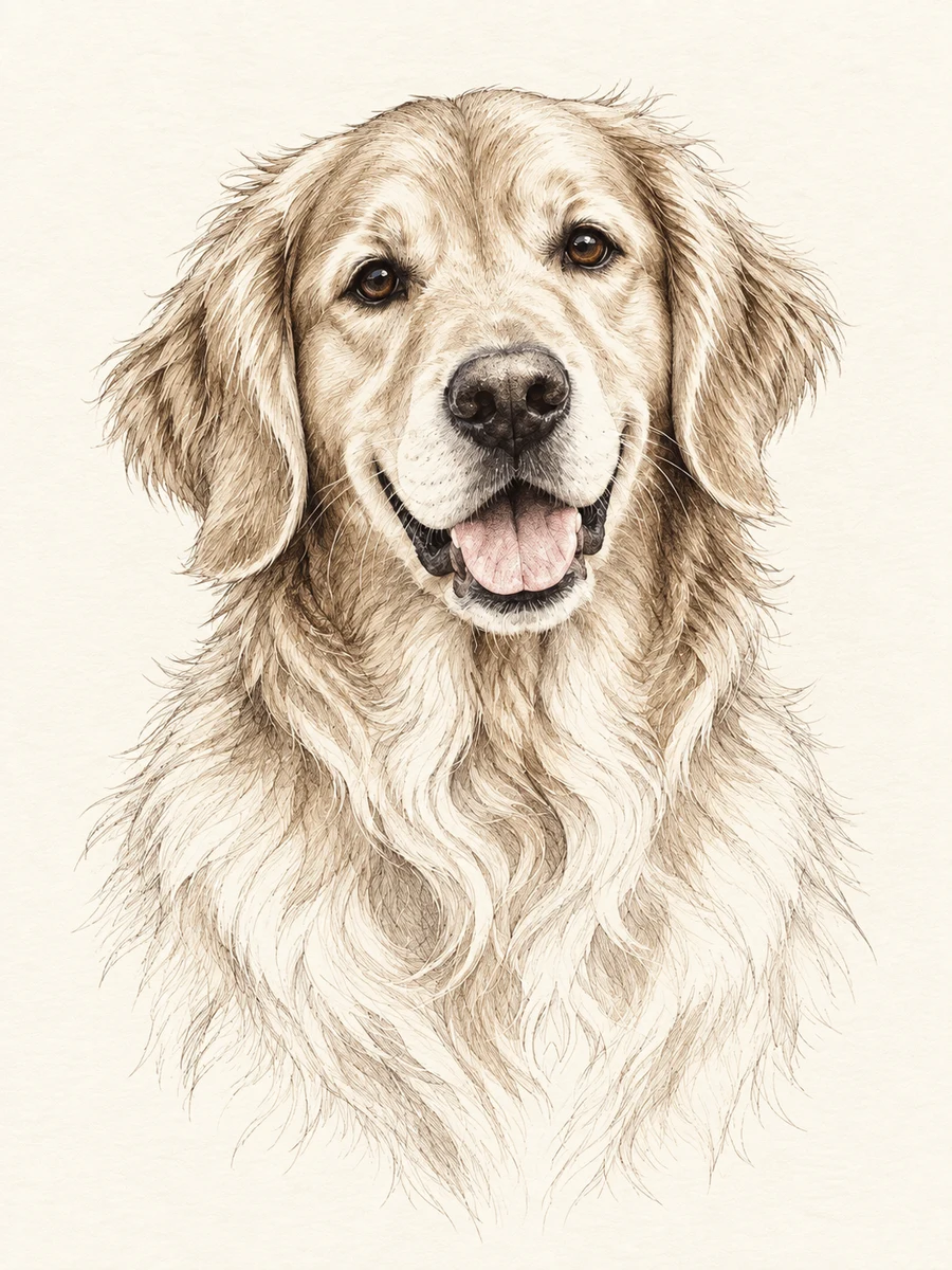 Ink Sketch sample pet illustration