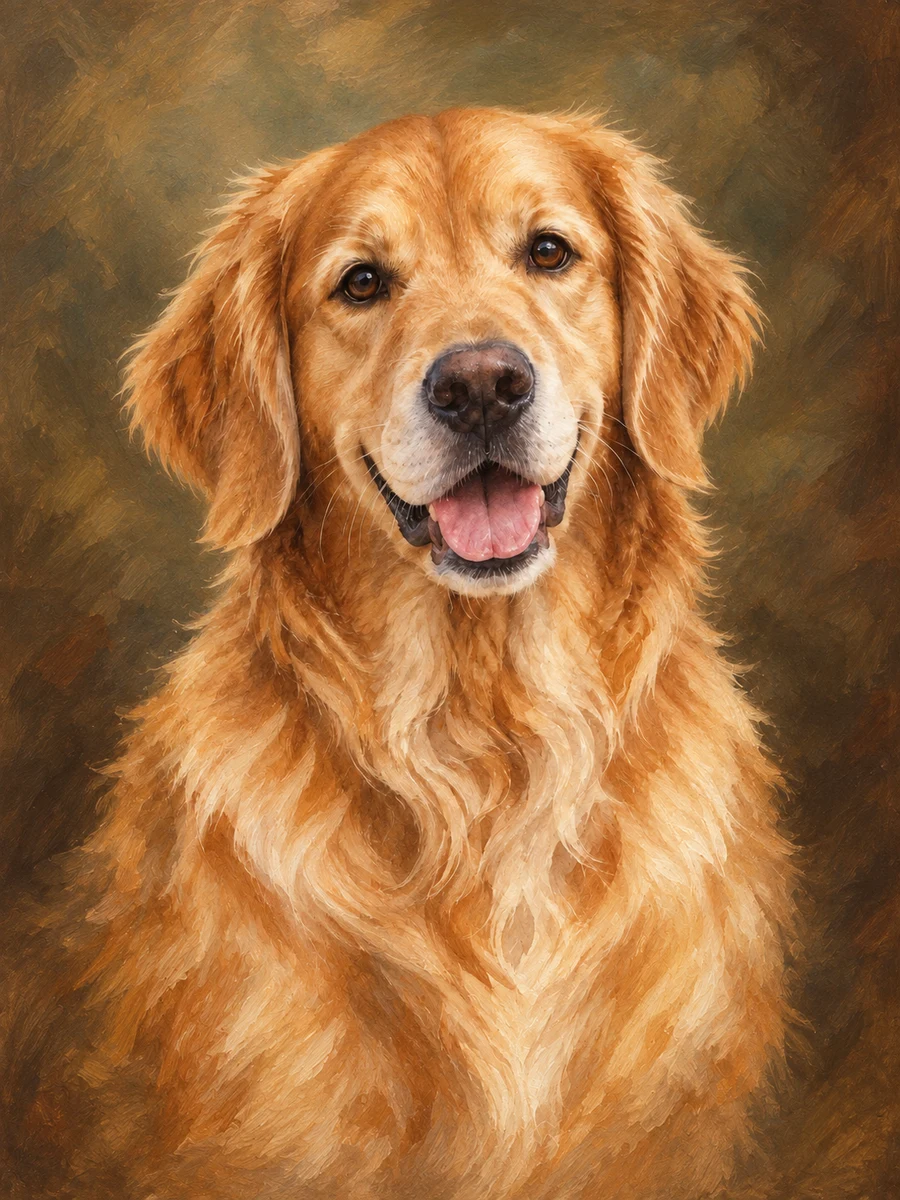 Oil Painting sample pet illustration
