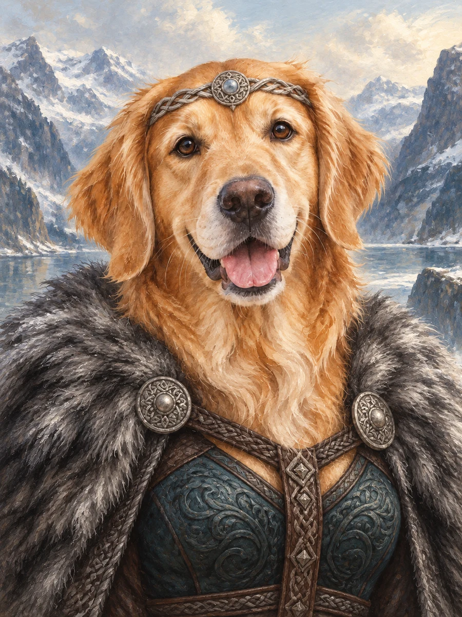 The Shieldmaiden sample pet illustration
