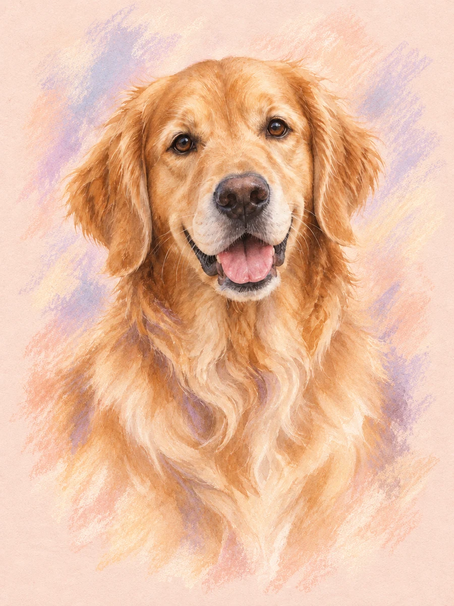 Soft Pastel sample pet illustration